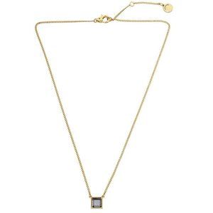 Allsaints Square Stone Short Pendant Necklace